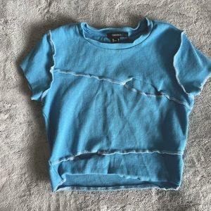 Blue trendy cut out crop-top🦋💙